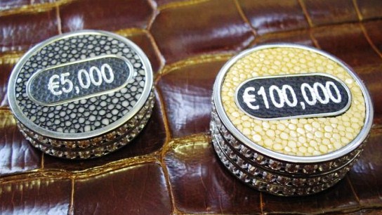 Джеффри Паркер покерный набор из белого золота на заказ